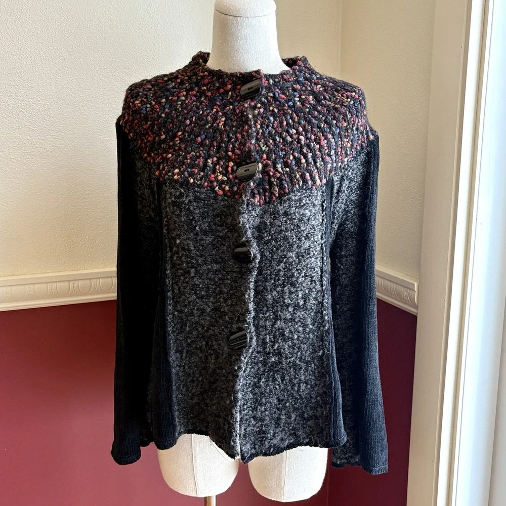 Vintage‎ Anthropologie Curio cardigan chunky knit chenille mohair sweater